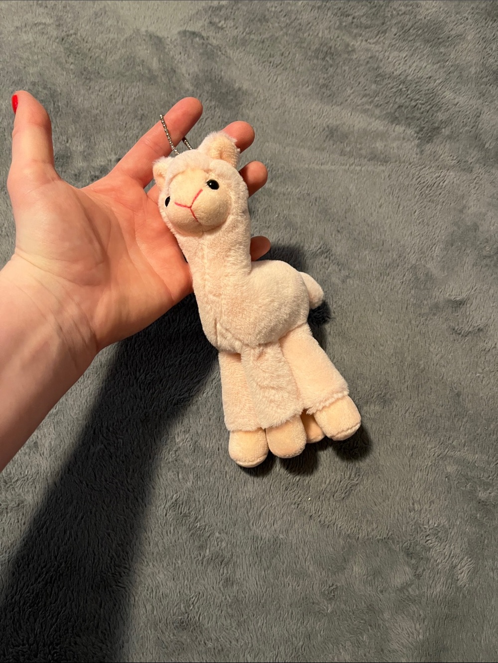 Pink llama bag charm